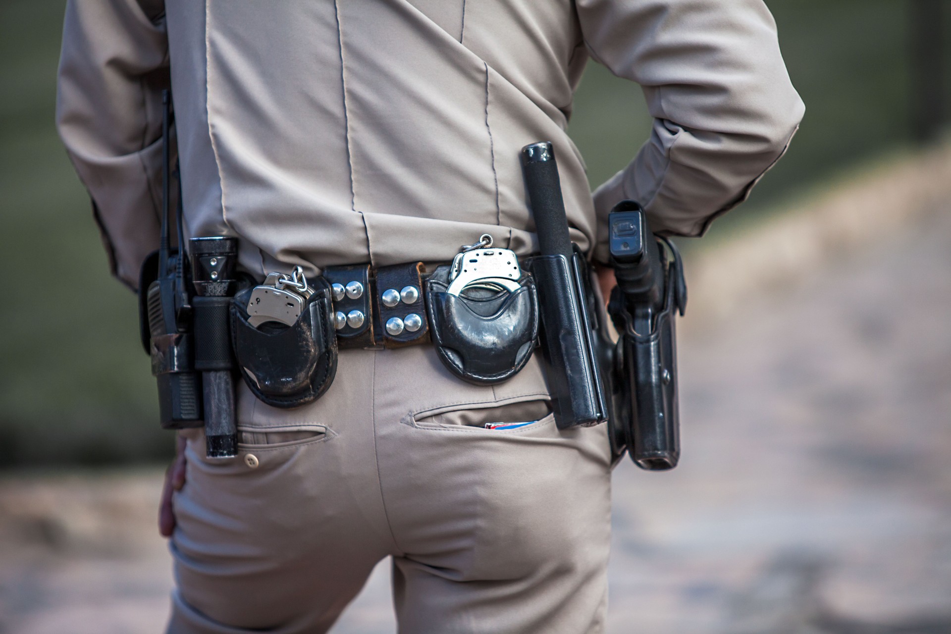 Armed police officer in Texas USA